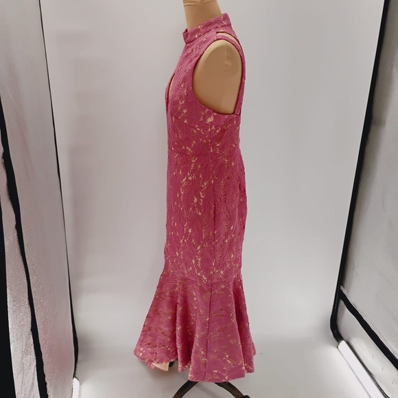 LA MAISON TALULAH FOUNDATION LACE MIDI DRESS IN TEAROSE SIZE large - $350 - Picture 9 of 16